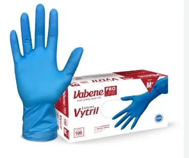 Luvas Vytril azuis multiuso - Caixa 100 unid. tamanho M