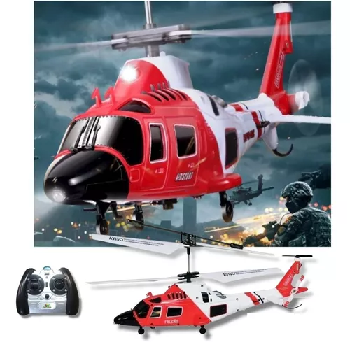 Helicóptero falcão controle remoto 3 canais