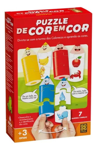 Puzzle Infantil De Cor em Cor Grow