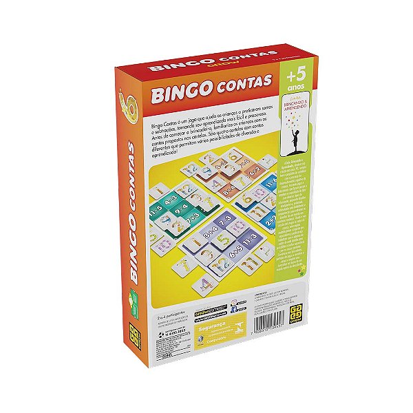 Jogo Infantil Bingo Contas Grow