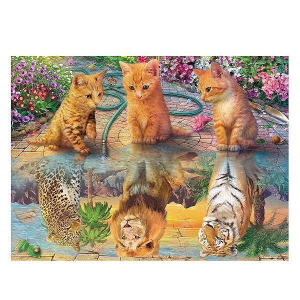 Quebra Cabeça 500 Peças Adoráveis Felinos Puzzle 500 Pçs