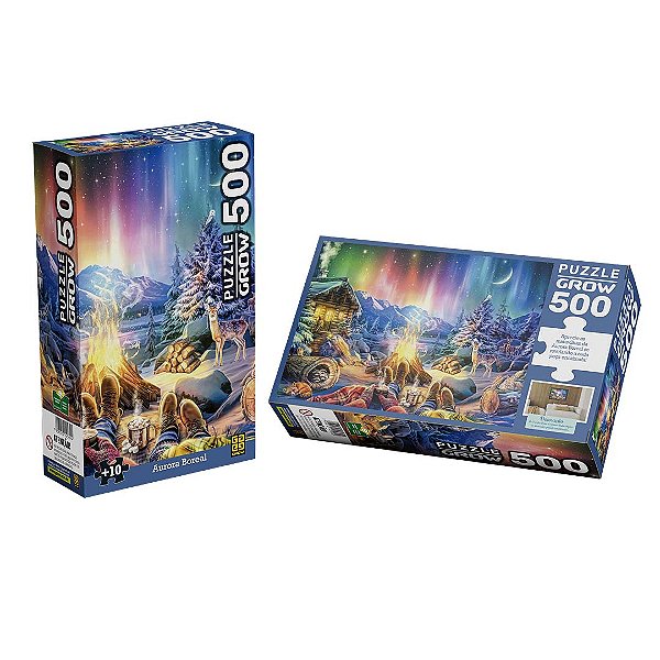 Quebra Cabeça 500 Peças Aurora Boreal - Puzzle 500 Pçs