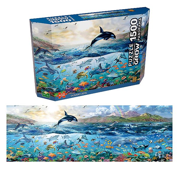 Quebra Cabeça Panorama Oceano Azul 1500 Peças Puzzle 1500pçs