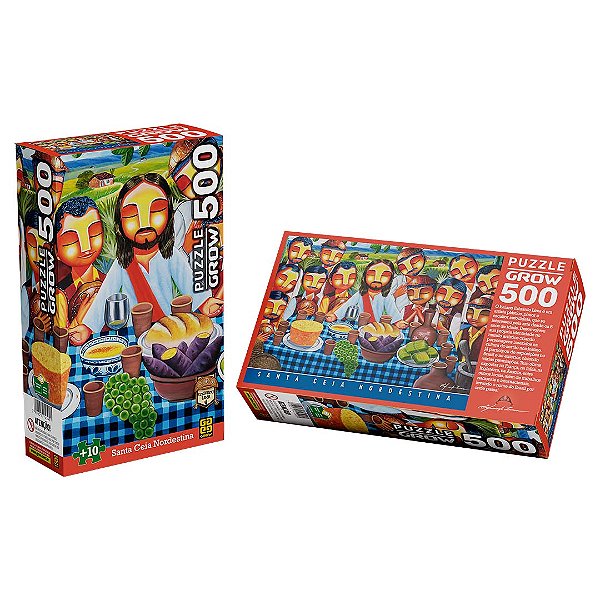 Quebra Cabeça 500 Peças Santa Ceia Nordestina Puzzle 500 Pçs