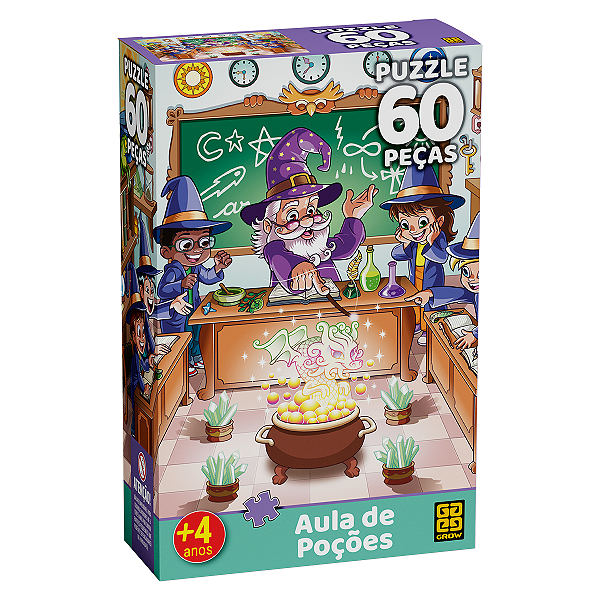 Quebra Cabeça Puzzle Aula de Poções 60 Peças