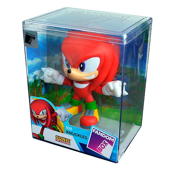 Boneco Vinil Knuckles Turma do Sonic Fandom Box Colecionável