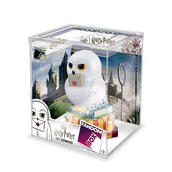 Boneco Vinil Edwiges Coruja Harry Potter Fandom Box Colecionável