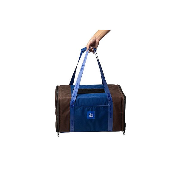 Bolsa de Transporte ShuDog para Cães e Gatos - Marinho Marrom
