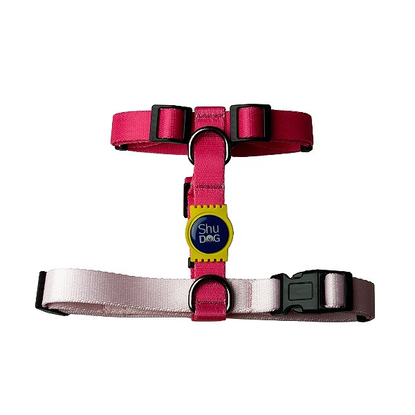 Peitoral H para Cachorros Shudog - Hype Rosa Neon