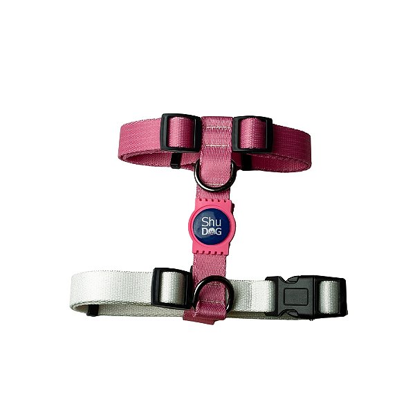 Peitoral H para Cachorros Shudog - Natu Rosa