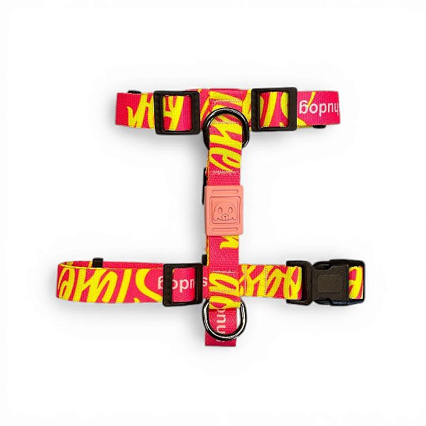 Peitoral H para Cachorros Shudog - Style Rosa