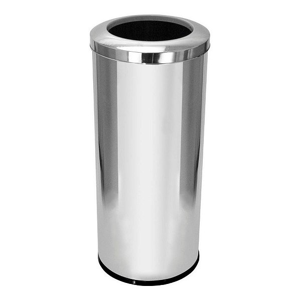 Lixeira 65 Litros Inox Com Aro 30x80 - Cozinha - Banheiro - Escritório