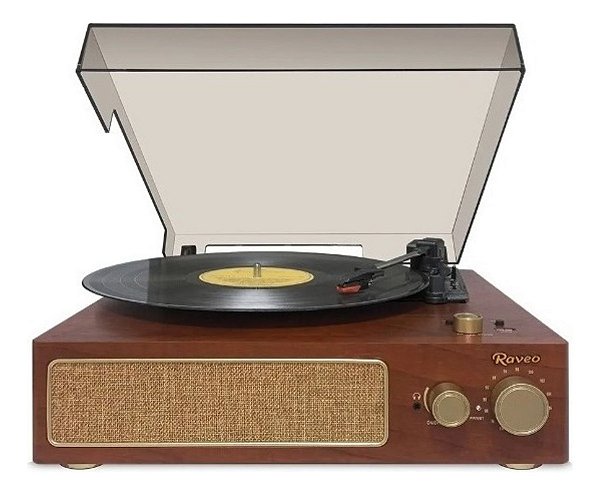 Vitrola Toca Discos Vinil Studio Brown Bluetooth Fm Marrom