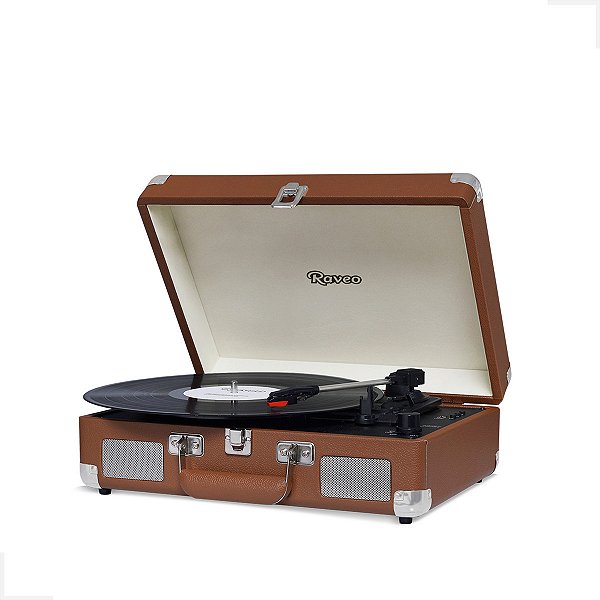Vitrola Raveo Sonetto Chrome Brown Bluetooth Bivolt Marrom