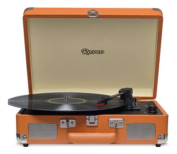 Vitrola Raveo Sonetto Caramelo Bluetooth Toca-disco Rádio