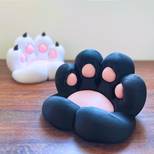 Porta treco porta chaves suporte para celular patinha de gato