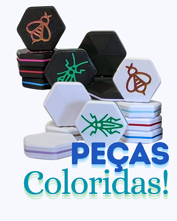 Hive Colony COLORIDO jogo de tabuleiro completo com 4 expansões