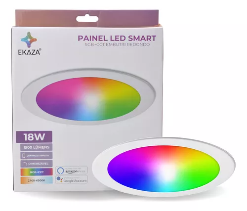 PAINEL LED SMART EMBUTIR REDONDO 30X30 EKHM-T2024 EMBUTIR