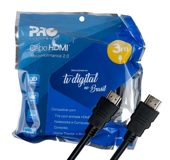 CABO HDMI 4K ULTRAHD 3D 3M PROQUALIT