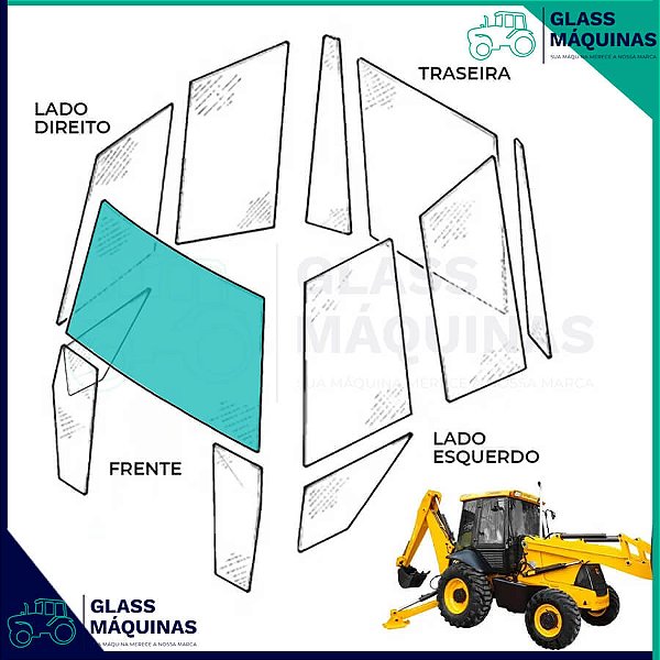 VIDRO PARABRISA FRONTAL JCB 3C 82780382 827/80382