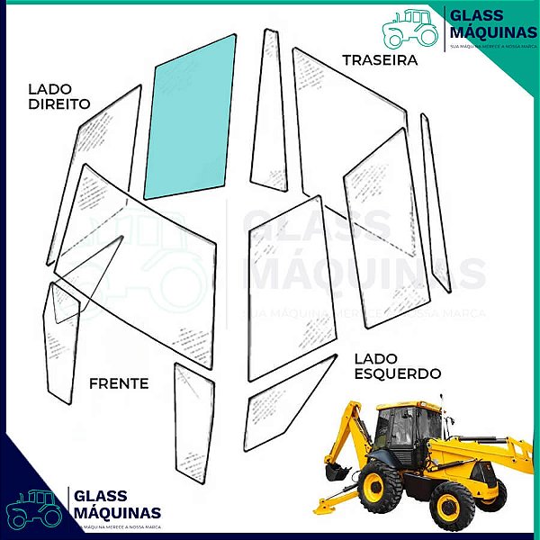 VIDRO JANELA DIREITA JCB 3C 82780375