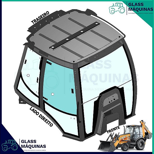 VIDRO DA PORTA SUPERIOR DIREITA CASE 580N 84261870
