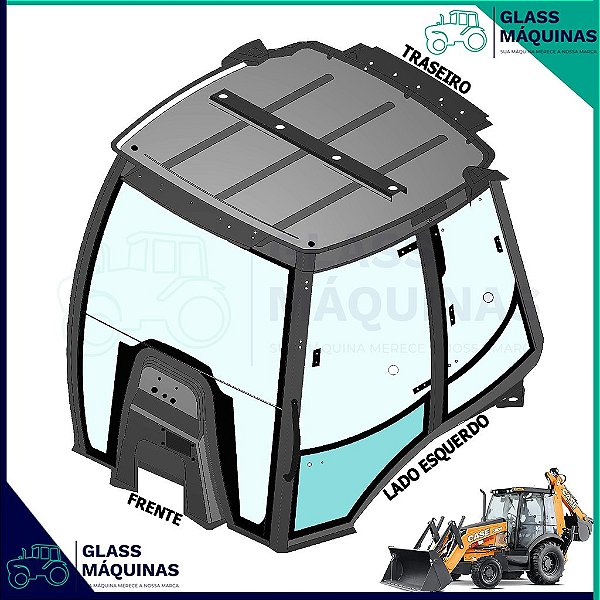 VIDRO DA PORTA INFERIOR ESQUERDA CASE 580N 84224316 338426A1