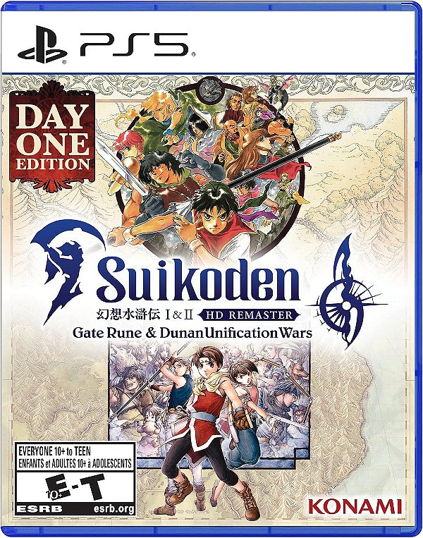 Suikoden I & II HD Remaster Gate Rune and Dunan Unification Wars Day One Edition PS5 Midia Fisica