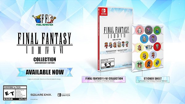 Final Fantasy I-VI Pixel Remaster Collection Anniversary Edition Switch Midia Fisica
