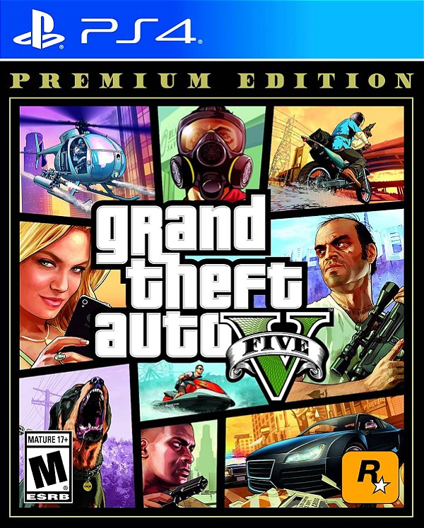 Grand Theft Auto V Premium Online Edition - GTA 5 PS4 Midia Fisica