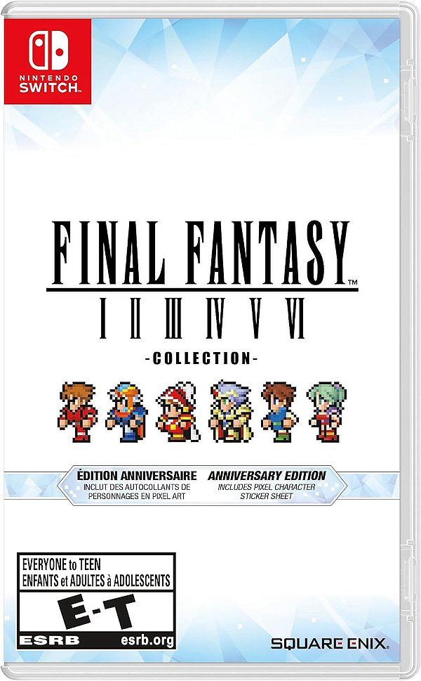 Final Fantasy I-VI Pixel Remaster Collection Anniversary Edition Switch Midia Fisica