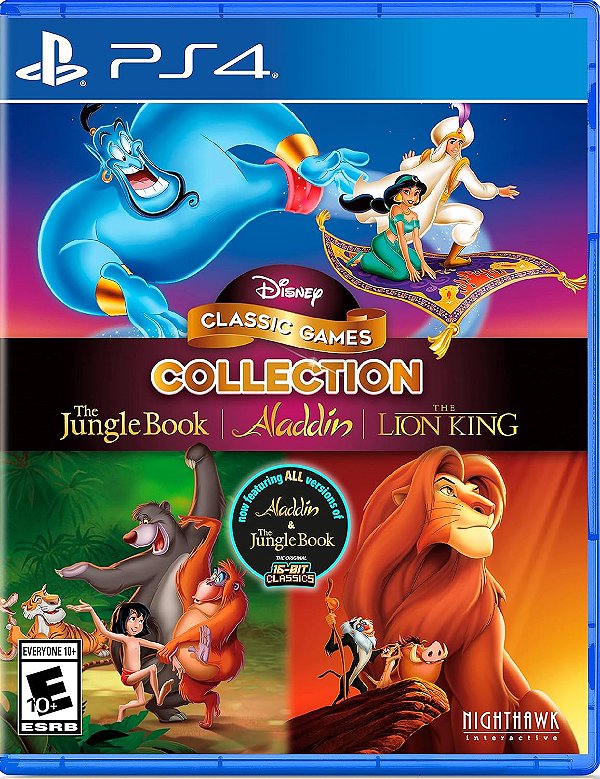 Disney Classic Games Collection Aladdin The Lion King The Jungle Book PS4 Midia Fisica