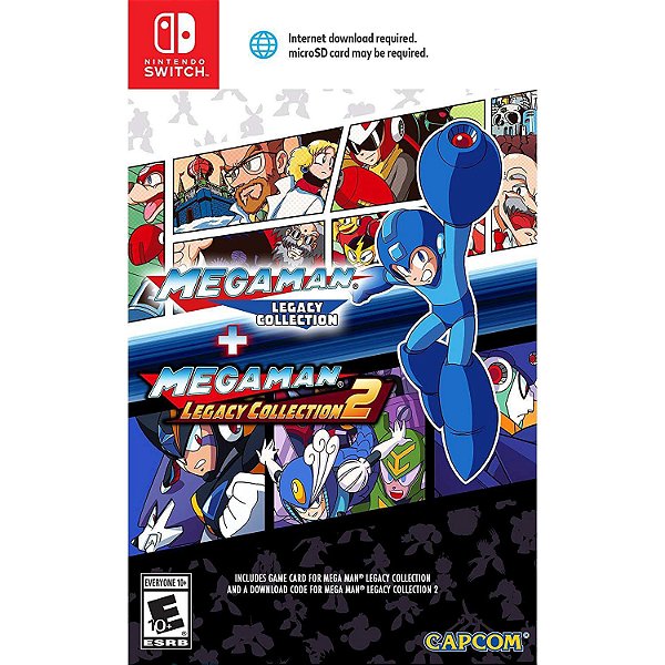 Mega Man Legacy Collection 1+2 Switch Midia Fisica