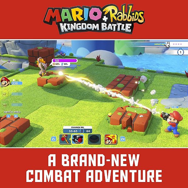 Mario + Rabbids Kingdom Battle Switch Midia Fisica - GAMER HUT