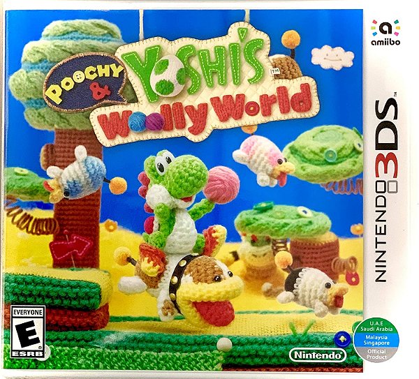 Poochy & Yoshis Woolly World 3DS Midia Fisica