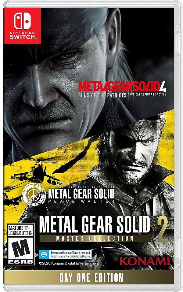 Metal Gear Solid Master Collection Vol 2 Switch Midia Fisica - PRÉ-VENDA