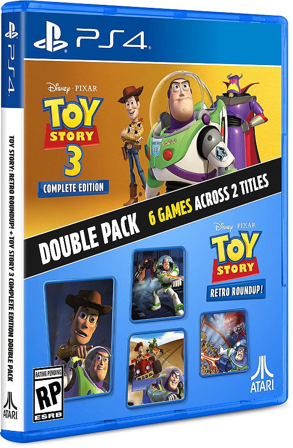 Toy Story Retro Roundup! + Toy Story 3 Complete Edition Double Pack PS4 Midia Fisica - PRE-VENDA