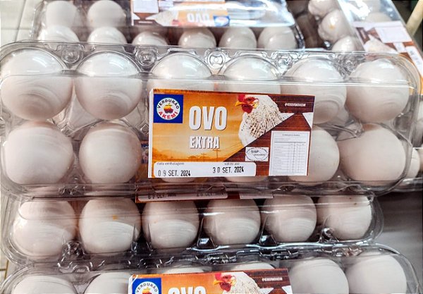 OVOS EXTRA BRANCO AKEMI 12 UNID.
