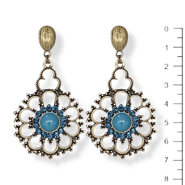 BRINCO FLOR AZUL ÍNDIGO 12204