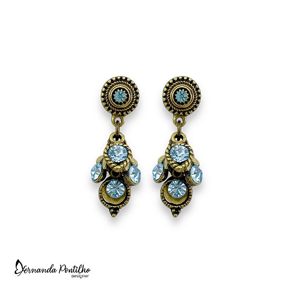 BRINCO CACHINHO PONTO DE LUZ AQUAMARINE 12032