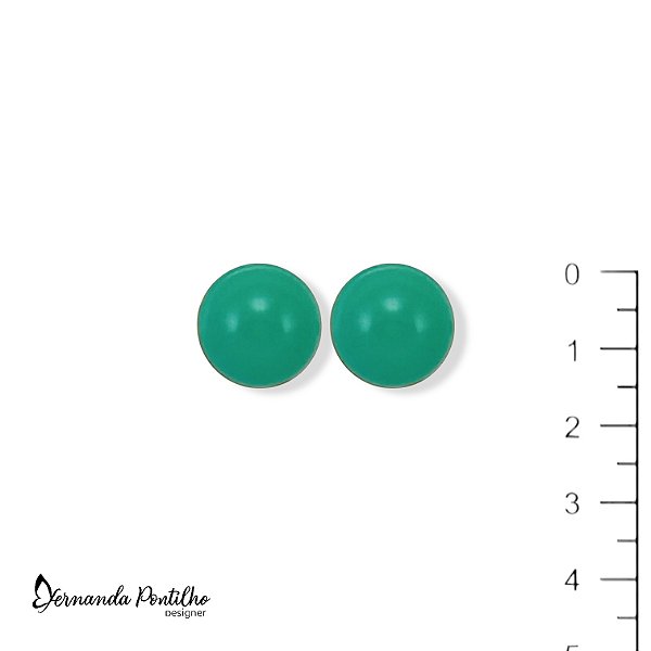 BRINCO PEDRA RESINA TURQUESA 11457