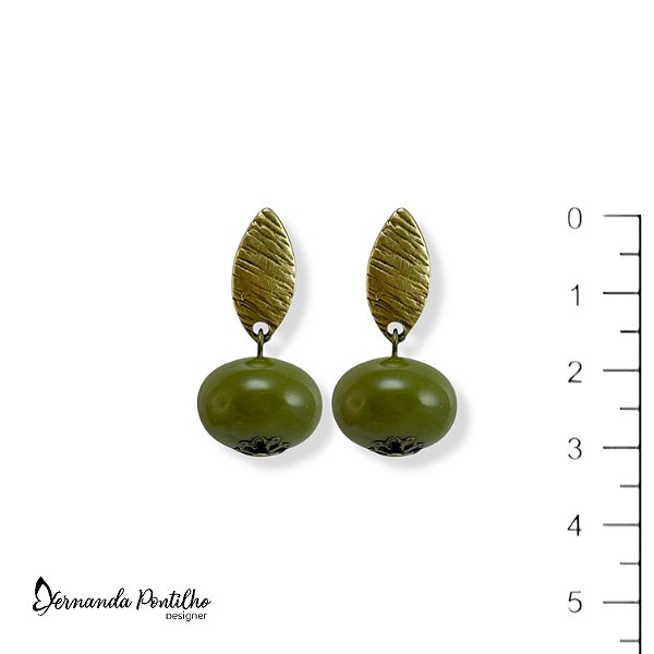 BRINCO RIVOLI DE RESINA - VERDE OLIVA 12515