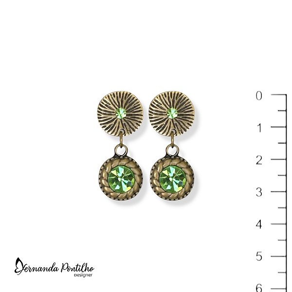 Brinco c/ pto de luz verde 12674