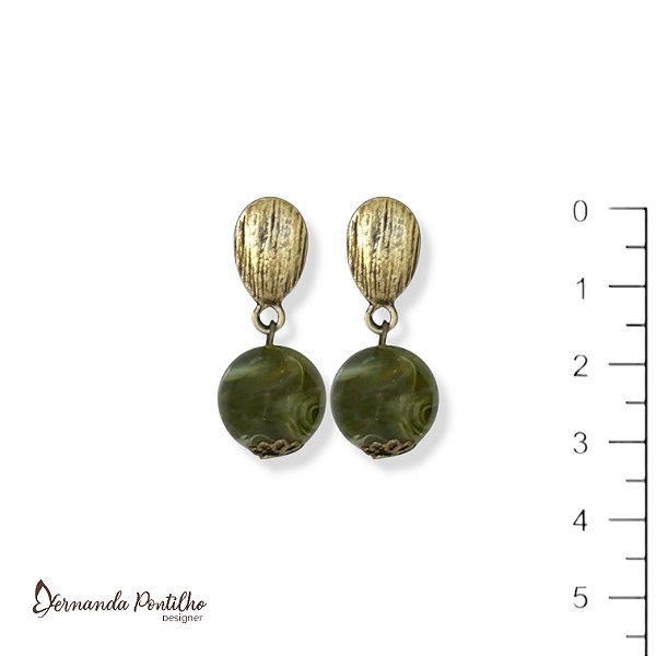 Brinco de bola verde oliva mescla 12709