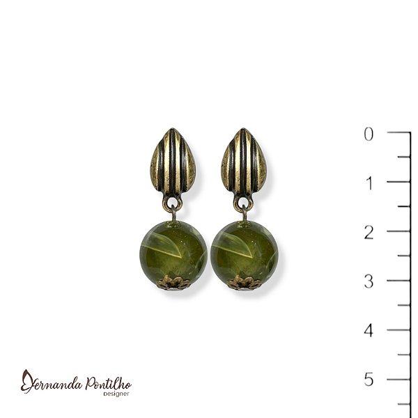Brinco de bola verde oliva mescla 12709
