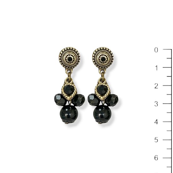 Brinco de cachinho preto - 12944