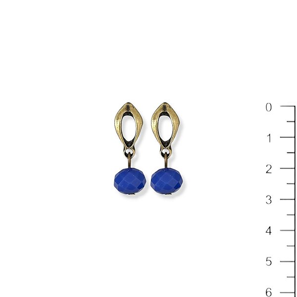 Brinco cristal azul bic - 12956