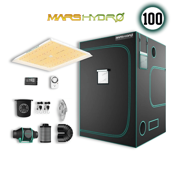 Kit Grow Mars Hydro 100x100 para Cultivo Indoor com LED 300w