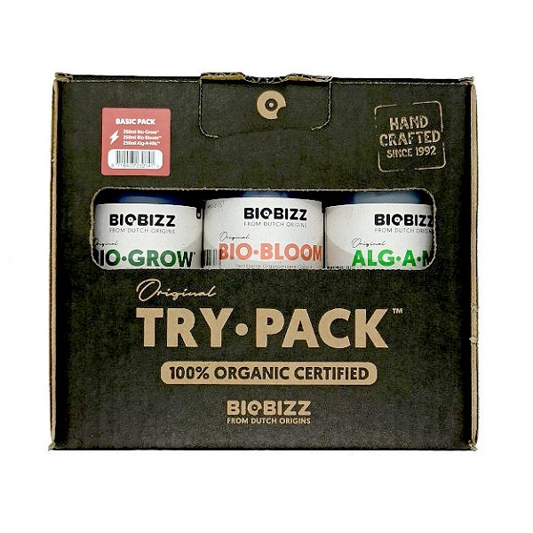 Fertilizante Orgânico Biobizz Trypack Basic (Grow+Bloom+Algamic)