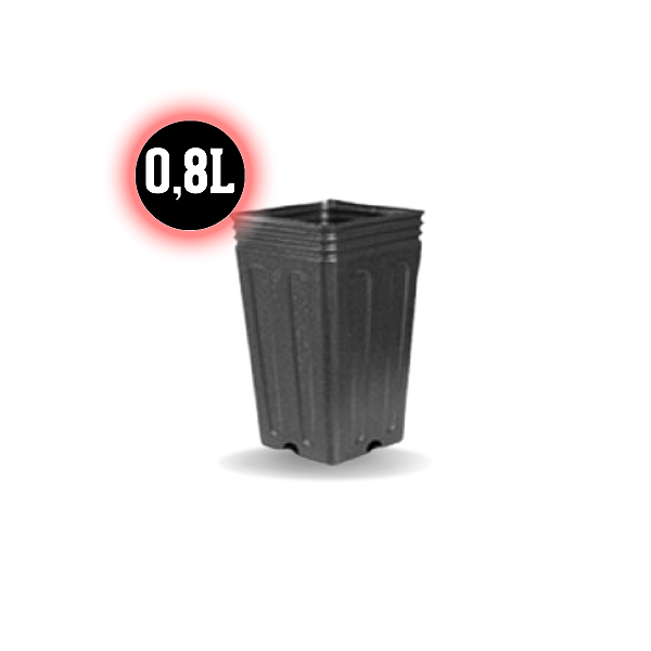 Vaso Quadrado Pequeno 0,8L